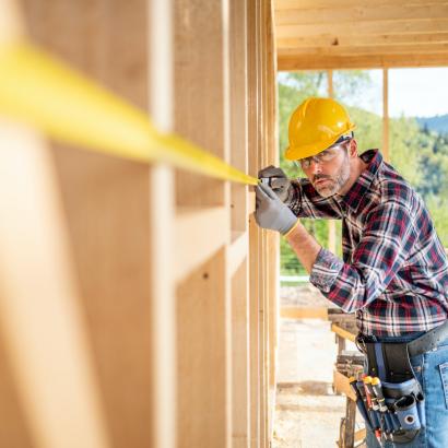Real estate agent working in his office